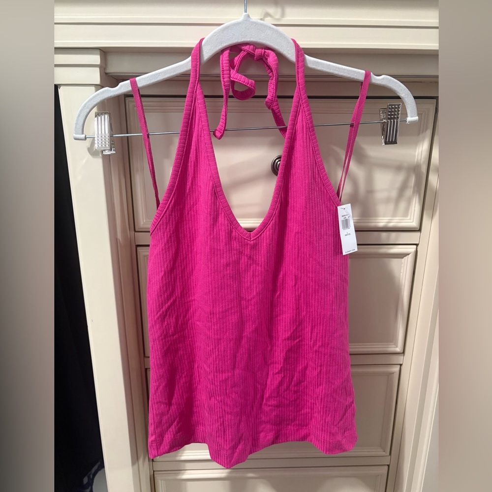Old Navy Hot Pink Ribbed Halter Tank - Women